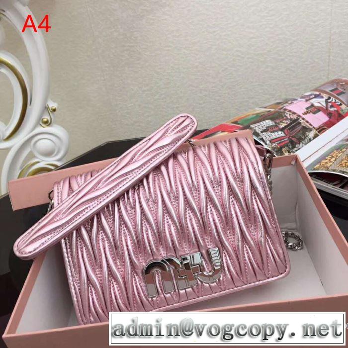 2019年春夏シーズンの人気 夏らしい季節感 ミュウミュウ MIUMIU 斜め掛けバッグ 4色可選