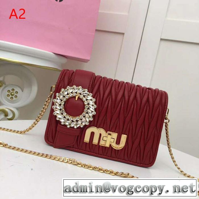今季は特に注目ファション ミュウミュウ MIUMIU 斜め掛けバッグ 3色可選 2019SSのトレンド商品