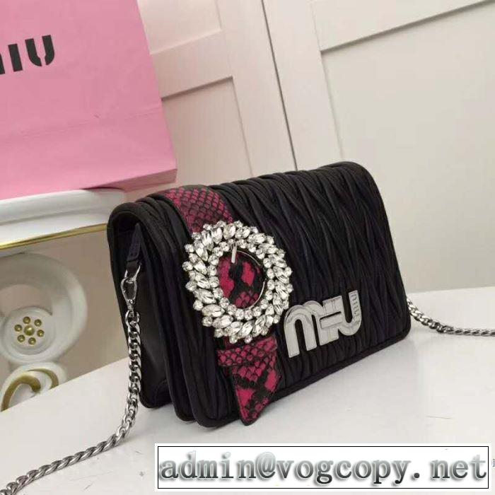 今季は特に注目ファション ミュウミュウ MIUMIU 斜め掛けバッグ 3色可選 2019SSのトレンド商品