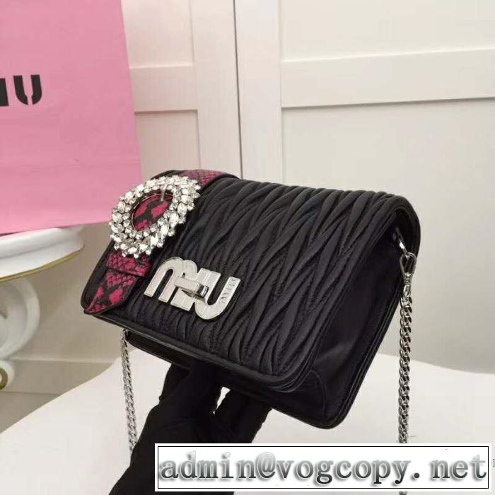 今季は特に注目ファション ミュウミュウ MIUMIU 斜め掛けバッグ 3色可選 2019SSのトレンド商品