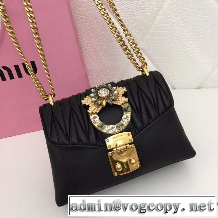 ミュウミュウ MIUMIU 斜め掛けバッグ 4色可選 2019春夏トレンドアイテム 今っぽく新作アイテム