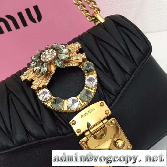 ミュウミュウ MIUMIU 斜め掛けバッグ 4色可選 2019春夏トレンドアイテム 今っぽく新作アイテム