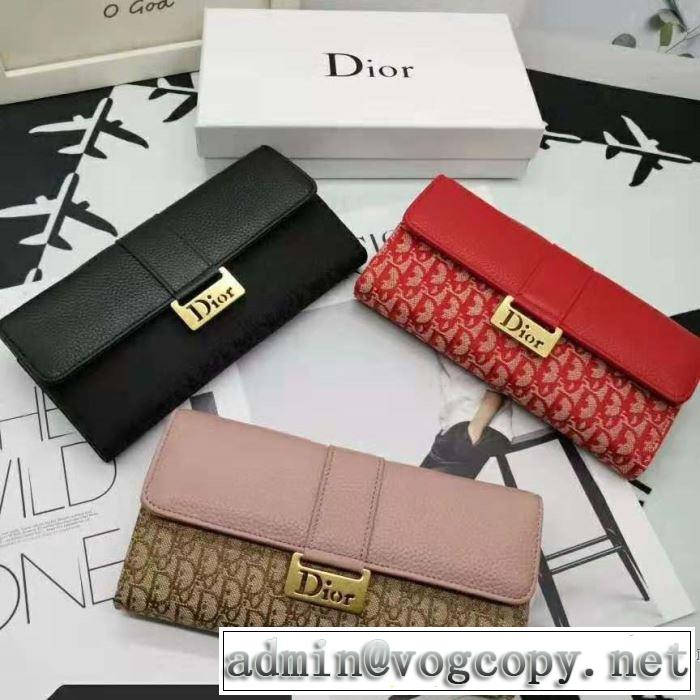 とにかく完璧ブランド新作 ディオール DIOR 秋服コーデ2019年版 3色可選 財布/ウォレット大胆なチェックの人気トレンド