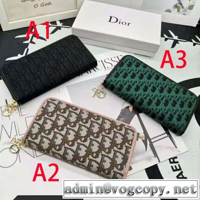 ディオール 秋にはやる最新作を先取り DIOR さわやかに新品おすすめ 3色可選 財布/ウォレット 2019秋冬トレンドアイテム