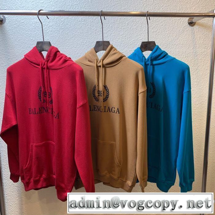 3色可選 バレンシアガ BALENCIAGA きちんと感をプラス  2019年春夏シーズンの人気 パーカー