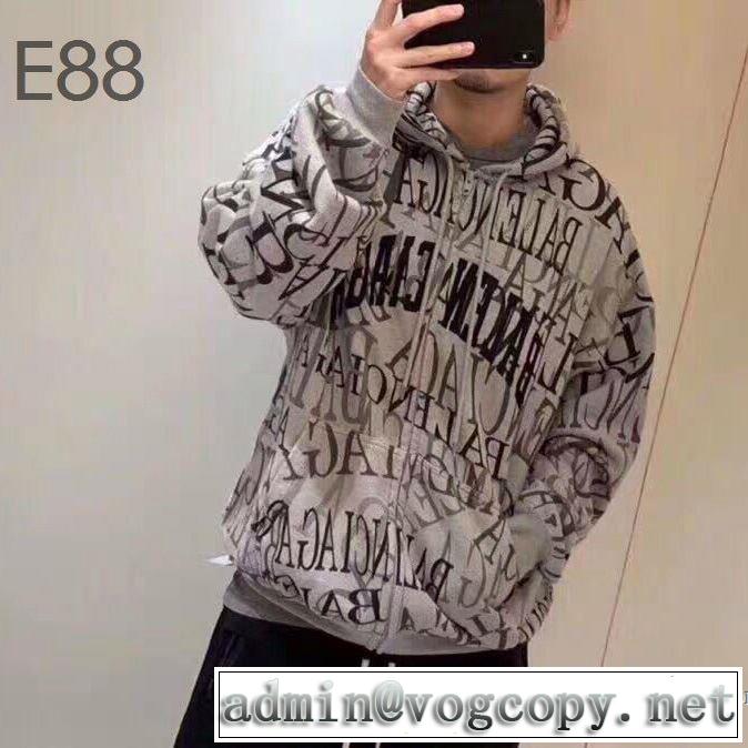 パーカー  スタイリッシュに新着 バレンシアガ スタイルUPして着こなす BALENCIAGA  3色可選 2019年春夏流行ファッション 