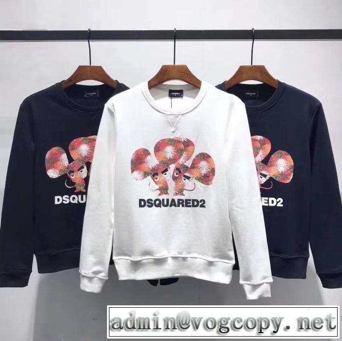 2019春夏の大注目トレンド パーカー ディースクエアード DSQUARED2 大胆なデザイン プルオーバーパーカー3色可選 