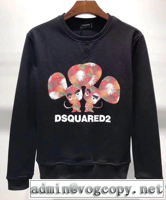 2019春夏の大注目トレンド パーカー ディースクエアード DSQUARED2 大胆なデザイン プルオーバーパーカー3色可選