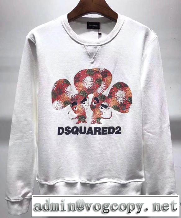2019春夏の大注目トレンド パーカー ディースクエアード DSQUARED2 大胆なデザイン プルオーバーパーカー3色可選