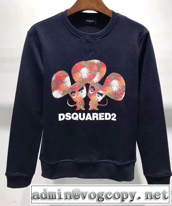 2019春夏の大注目トレンド パーカー ディースクエアード DSQUARED2 大胆なデザイン プルオーバーパーカー3色可選