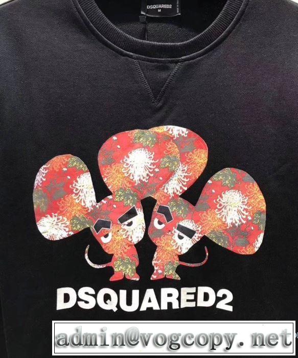 2019春夏の大注目トレンド パーカー ディースクエアード DSQUARED2 大胆なデザイン プルオーバーパーカー3色可選