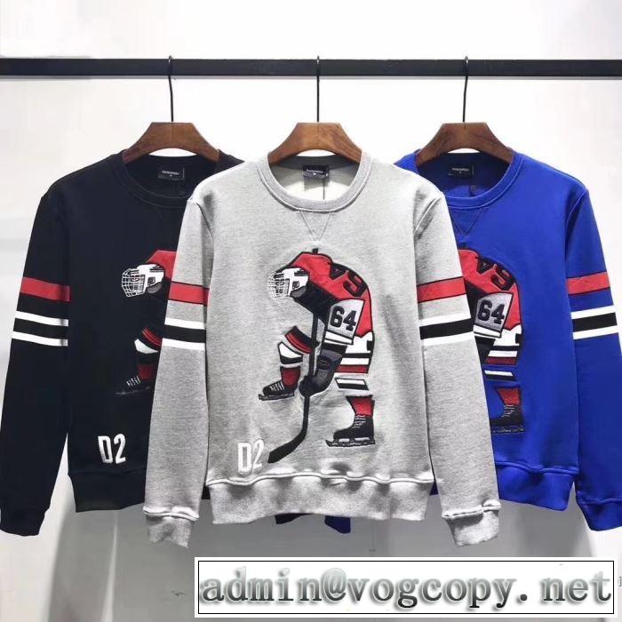 3色可選 大人カジュアル夏ファッション2019 プルオーバーパーカー  ディースクエアード DSQUARED2 甘過ぎず大人な印象に 