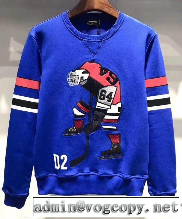 3色可選 大人カジュアル夏ファッション2019 プルオーバーパーカー  ディースクエアード DSQUARED2 甘過ぎず大人な印象に