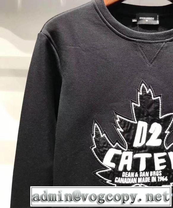 大人のこなれた着こなし  ディースクエアード DSQUARED2 2019春夏も引き続きトレンド 2色可選 プルオーバーパーカー
