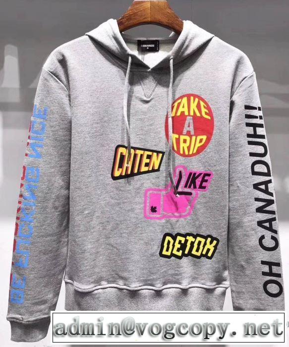 ディースクエアード DSQUARED2 大胆にデザインオシャレ新品 パーカー  3色可選 季節をまたい新作アイテム