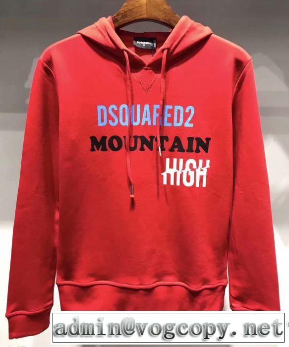 デザイン抜群のアイテム 3色可選  ディースクエアード DSQUARED2 2019年春夏流行ファッション  パーカー