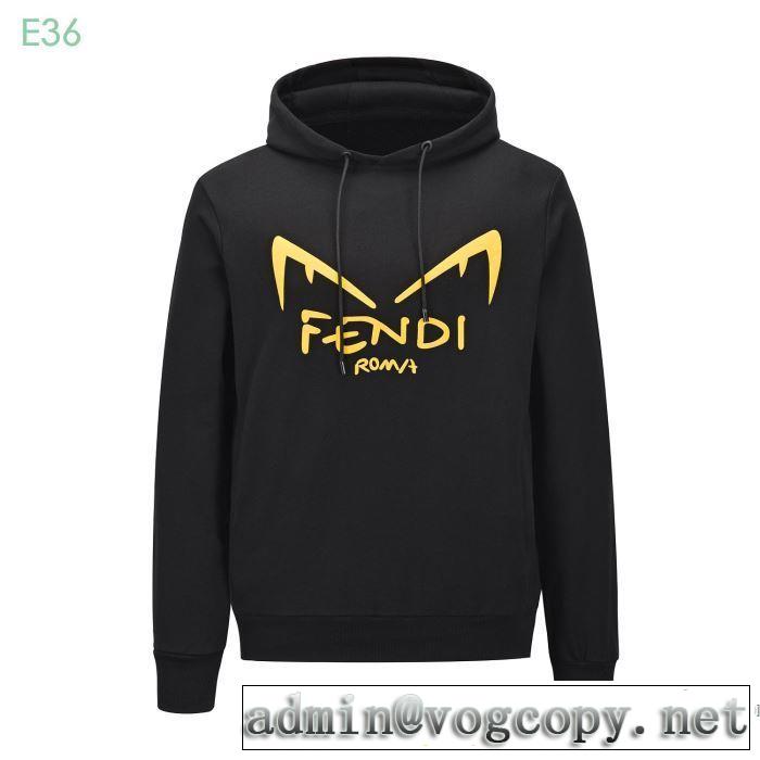 上品な涼やかさある印象に フェンディ FENDI 2色可選 大胆なデザイン  パーカー 2019春夏の大注目トレンド