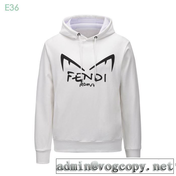 上品な涼やかさある印象に フェンディ FENDI 2色可選 大胆なデザイン  パーカー 2019春夏の大注目トレンド