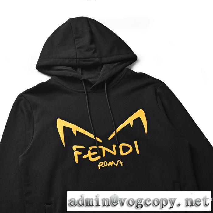 上品な涼やかさある印象に フェンディ FENDI 2色可選 大胆なデザイン  パーカー 2019春夏の大注目トレンド