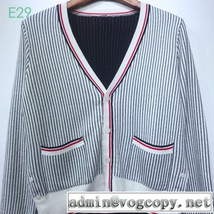 優しい雰囲気スタイリッシュに トムブラウン 【2019年】夏のファッション THOM BROWNE ニットコート 目を引く春夏トップス