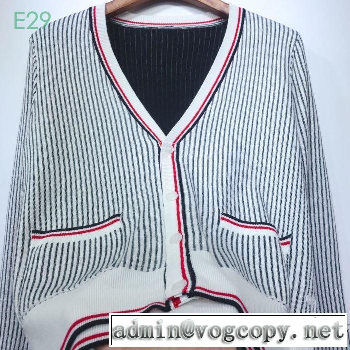 優しい雰囲気スタイリッシュに トムブラウン 【2019年】夏のファッション THOM BROWNE ニットコート 目を引く春夏トップス