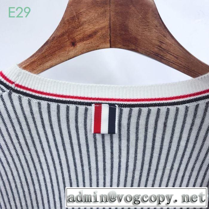 優しい雰囲気スタイリッシュに トムブラウン 【2019年】夏のファッション THOM BROWNE ニットコート 目を引く春夏トップス