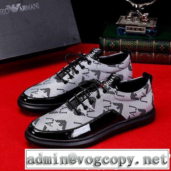 2019年の夏のマスト 春夏シンプルファッションでOK！ 2色可選 ARMANI アルマーニ カジュアルシューズ