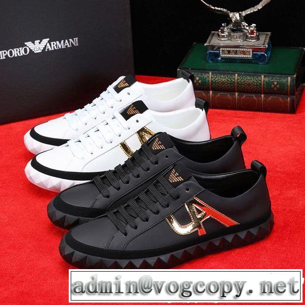 カジュアルシューズ 2色可選 最新のトレンドブランド人気的 2019春夏は人気定番 ARMANI アルマーニ