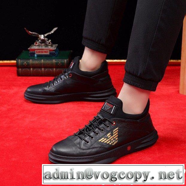 2019年春夏流行ファッション 大人の可愛さを引き立て ARMANI アルマーニ ハイトップシューズ 2色可選