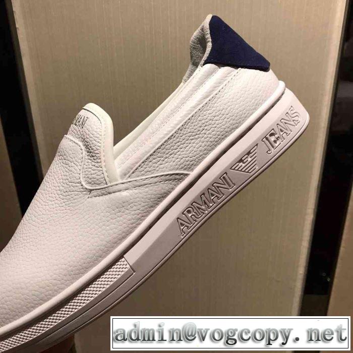 2色可選 カジュアルシューズ アルマーニ ARMANI 2019春夏は人気定番 人気ストリートブランド新品