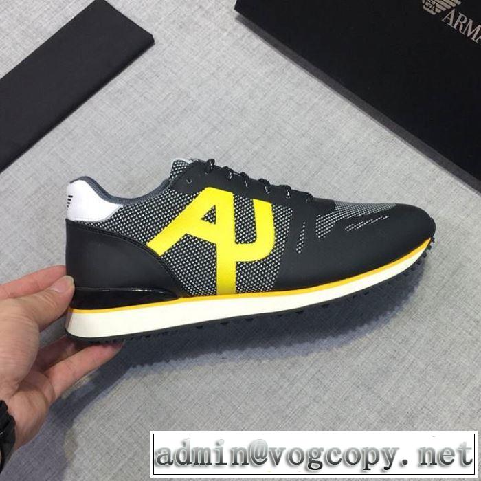 ランニングシューズ 2色可選 2019年春夏シーズンの人気 今季は特に注目ファション アルマーニ ARMANI