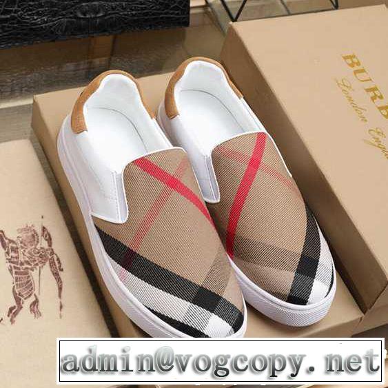 魅力的なカラー使い BURBERRY バーバリー カジュアルシューズ 2色可選 大人カジュアル夏ファッション2019