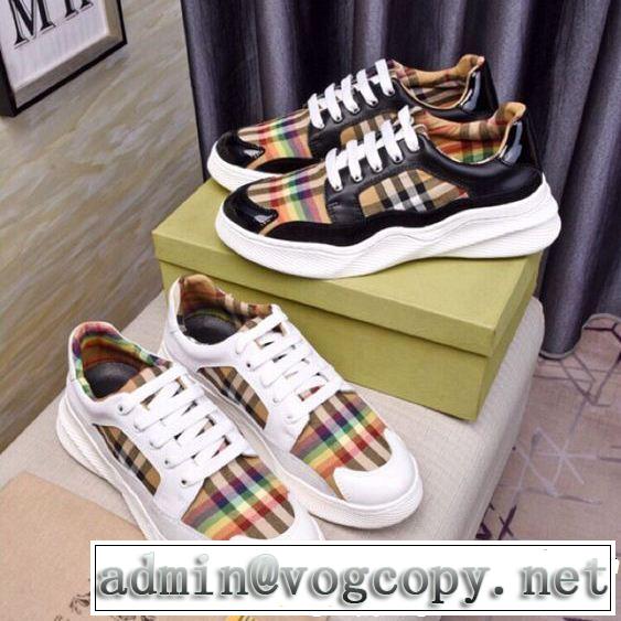 2019年春夏流行ファッション 大人可愛いスタイル BURBERRY バーバリー カジュアルシューズ 2色可選