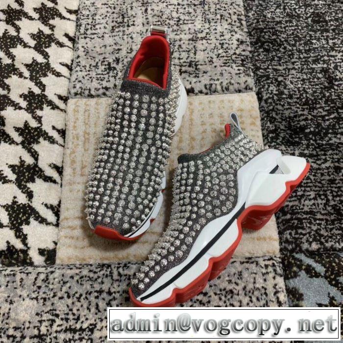 2色可選 ハイトップシューズ  2019春夏トレンドアイテム お洒落トレンド人気 クリスチャンルブタン Christian Louboutin