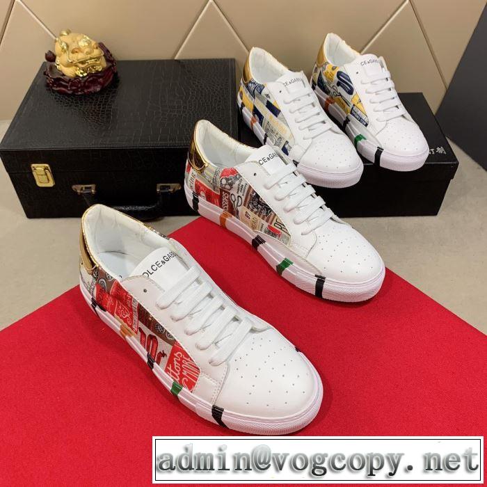 夏らしい季節感 2019春夏も引き続きトレンド ドルチェ＆ガッバーナ Dolce&Gabbana 2色可選 カジュアルシューズ