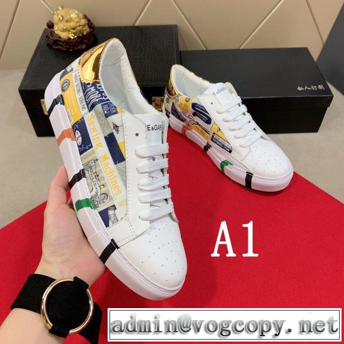 夏らしい季節感 2019春夏も引き続きトレンド ドルチェ＆ガッバーナ Dolce&Gabbana 2色可選 カジュアルシューズ