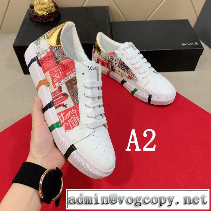 夏らしい季節感 2019春夏も引き続きトレンド ドルチェ＆ガッバーナ Dolce&Gabbana 2色可選 カジュアルシューズ