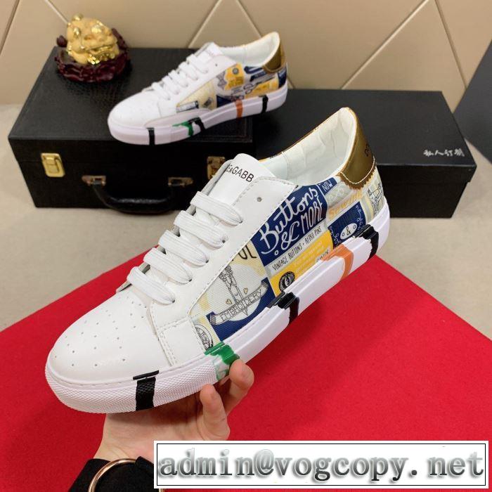 夏らしい季節感 2019春夏も引き続きトレンド ドルチェ＆ガッバーナ Dolce&Gabbana 2色可選 カジュアルシューズ