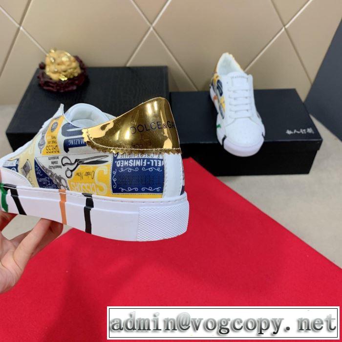 夏らしい季節感 2019春夏も引き続きトレンド ドルチェ＆ガッバーナ Dolce&Gabbana 2色可選 カジュアルシューズ