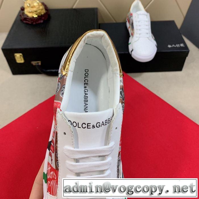 夏らしい季節感 2019春夏も引き続きトレンド ドルチェ＆ガッバーナ Dolce&Gabbana 2色可選 カジュアルシューズ