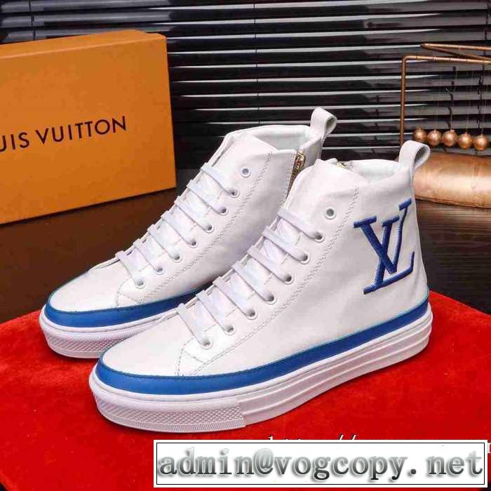 やっぱり優しい色 ルイ ヴィトン LOUIS VUITTON【2019秋冬トレンド】押さえておきたい ハイトップシューズ 注目の秋ファッション一番