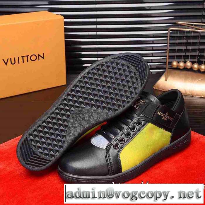 とにかく完璧ブランド新作 ルイ ヴィトン 秋服コーデ2019年版 LOUIS VUITTON 2色可選 ランニングシューズ 大胆なチェックの人気トレンド
