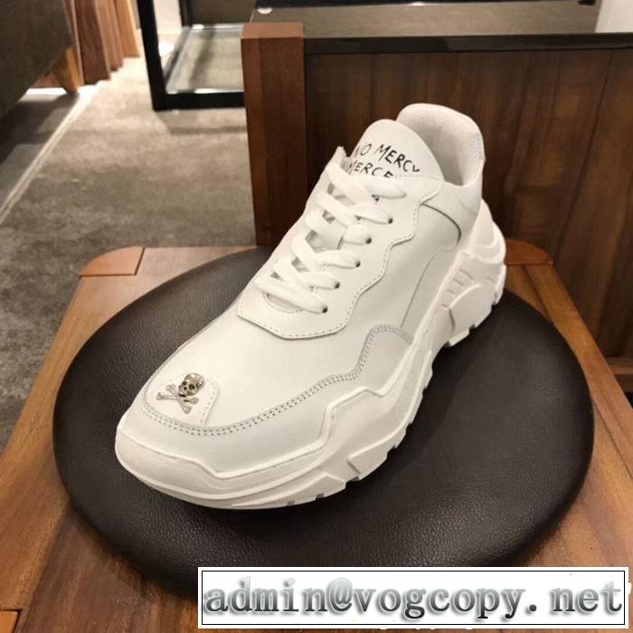 2019年春夏流行ファッション 大人の可愛さを引き立て PHILIPP PLEIN フィリッププレイン カジュアルシューズ 2色可選