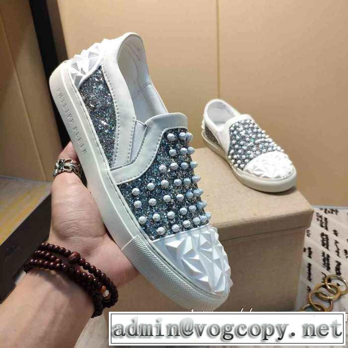2019秋冬トレンドアイテム PHILIPP PLEIN  大胆なチェックの人気トレンド フィリッププレイン 秋にはやる最新作を先取り ランニングシューズ