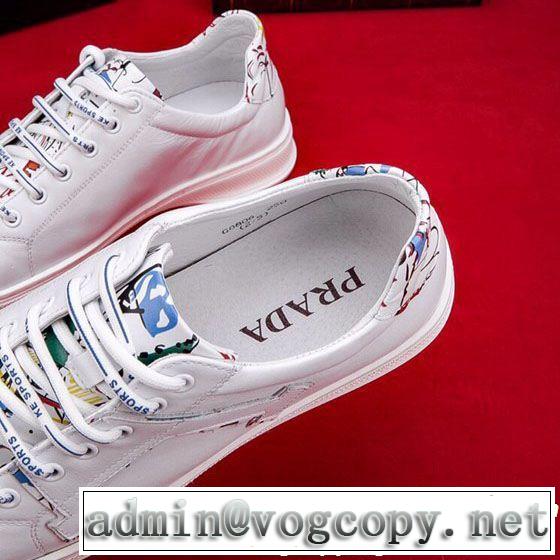 2019夏ファション新品 今季トレンドの限定アイテム オシャレ上級者に PRADA プラダ カジュアルシューズ 2色可選