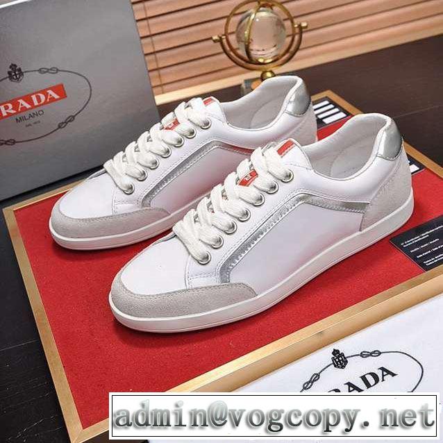最新のトレンドブランド人気的 PRADA プラダ カジュアルシューズ 2色可選 2019年春夏シーズンの人気