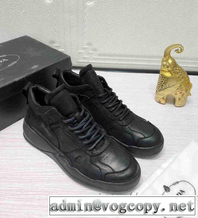 *プラダ  寒い季節トレンド上品 PRADA 先取り 2019/2020秋冬ファッション ランニングシューズ 最新作おすすめしたい秋冬