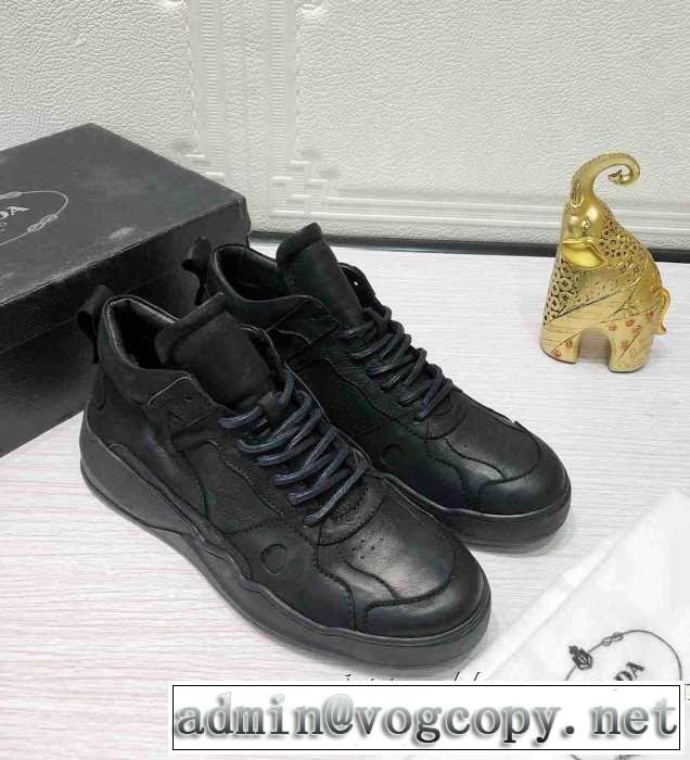 プラダ  寒い季節トレンド上品 PRADA 先取り 2019/2020秋冬ファッション ランニングシューズ 最新作おすすめしたい秋冬