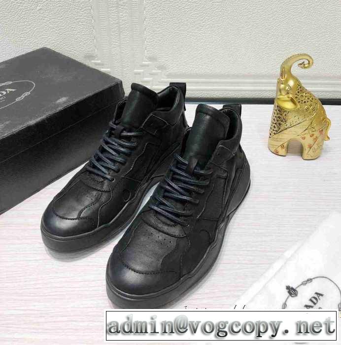 プラダ  寒い季節トレンド上品 PRADA 先取り 2019/2020秋冬ファッション ランニングシューズ 最新作おすすめしたい秋冬