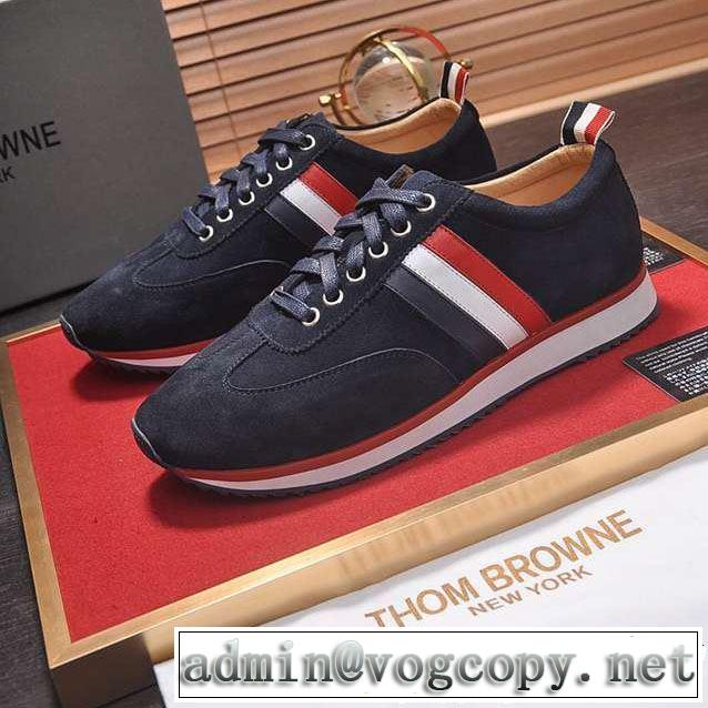 2019春夏の大注目トレンド 3色可選 ランニングシューズ THOM BROWNE トムブラウン春夏シンプルファッションでOK！